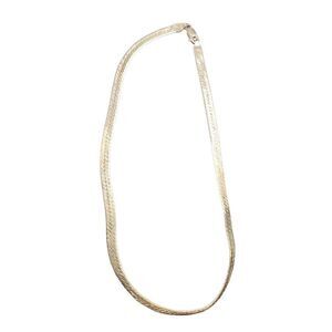 Sterling silver 925 herringbone circles reversible chain 16” chain 5mm wide